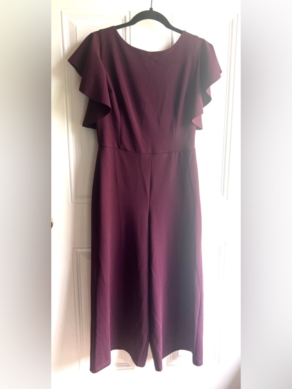 She + Sky Plum Jumper Size Medium NET Tie Up Back Cropped Length